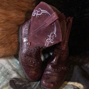 Dark purple rhinestone Justin cowboy boots